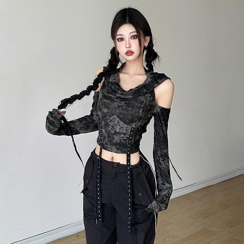 Street Fashion Y2K - Женская футболка с длинными рукавами и