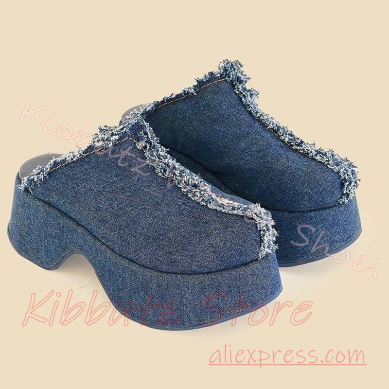Джинсовые мюли на платформе дл – обзор и цена Street Fashion Y2K