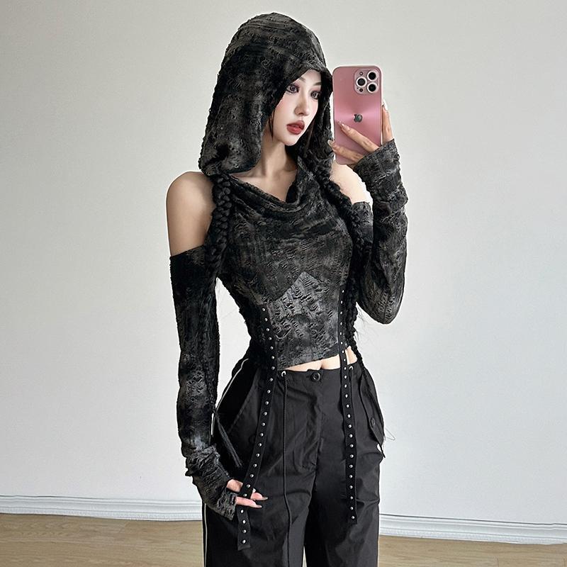 Женская футболка с длинными ру – обзор и цена Street Fashion Y2K